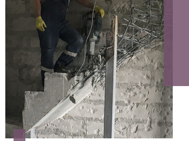 Демонтаж металлических и бетонных лестниц в Рузаевке