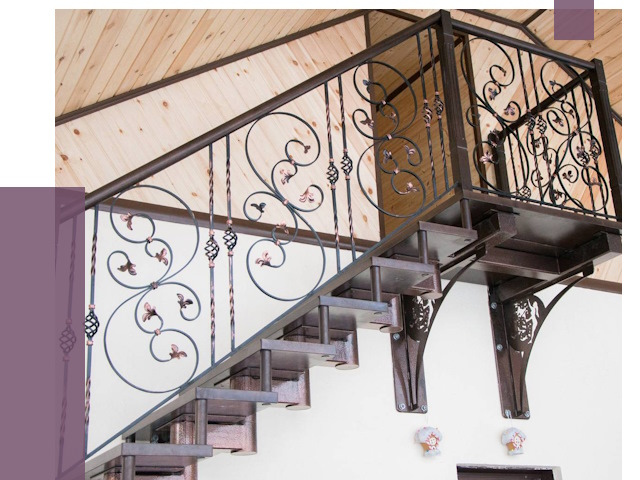 Кованые лестницы в Рузаевке от 80870 руб. под ключ