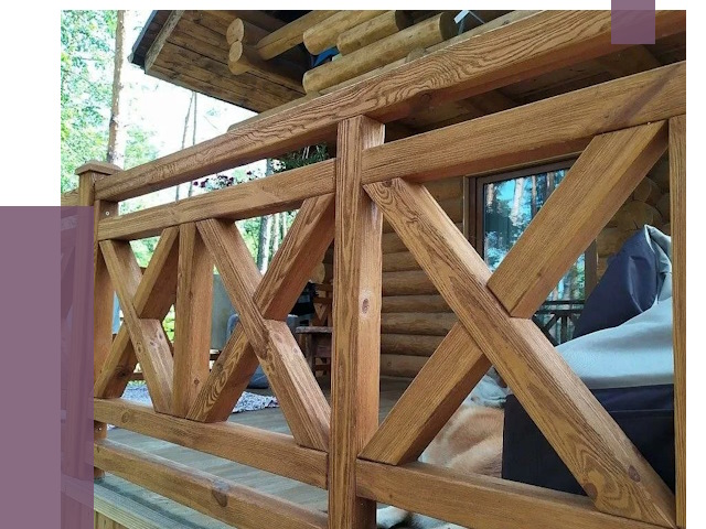 Деревянные перила под ключ в Рузаевке от 7776 руб. 