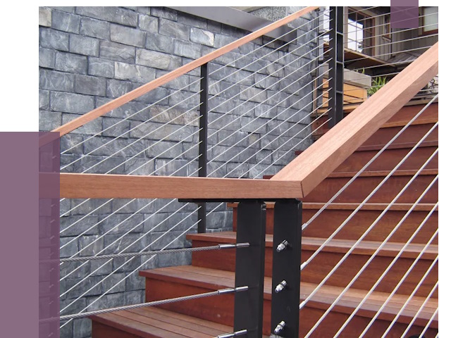 Тросовые перила под ключ в Рузаевке от 7880 руб.