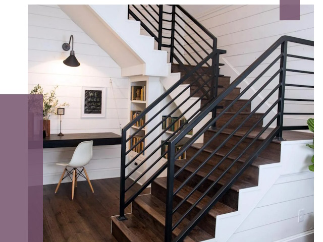 Перила для лестницы в доме в Рузаевке от 7517 руб. — ПРОЛЁТ-Рзв