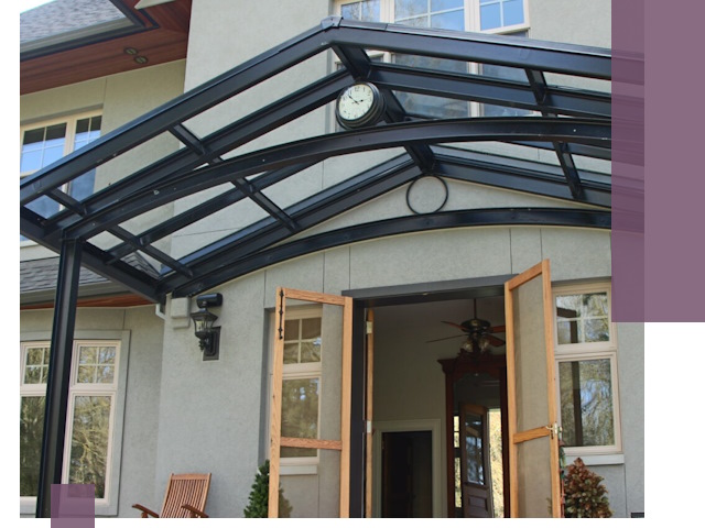 Изготовление и монтаж навесов и козырьков в Рузаевке