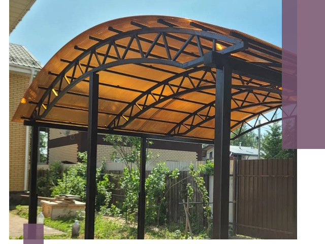 Изготовление навесов под ключ в Рузаевке из качественных материалов