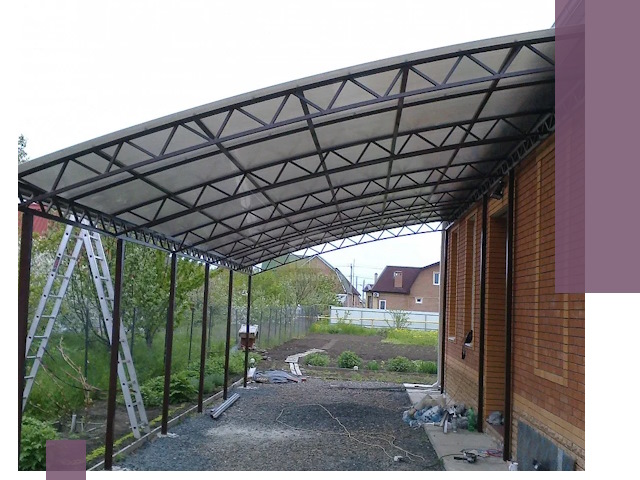 Профессиональный монтаж навесов под ключ в Рузаевке