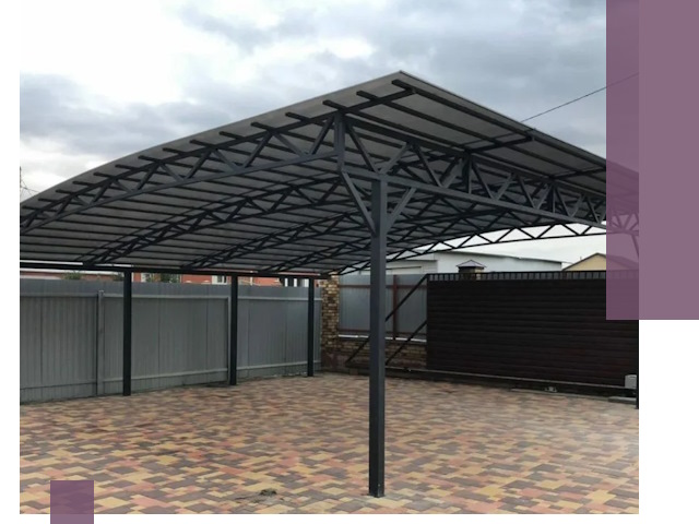 Недорогие навесы под ключ в Рузаевке — изготовление и монтаж