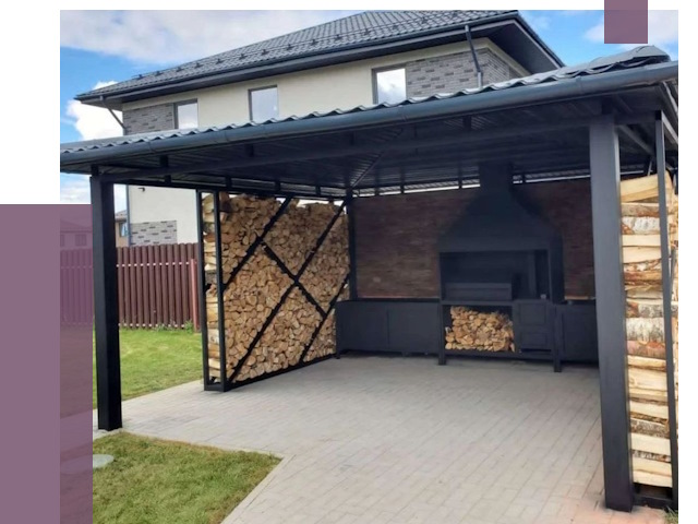 Навесы для барбекю в Рузаевке от 12908 руб. под ключ | ПРОЛЁТ-Рзв