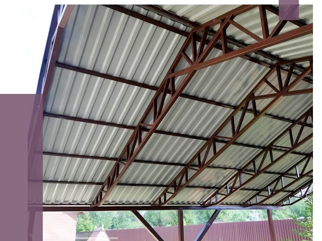 Навесы из профнастила в Рузаевке от 7465 руб. | ПРОЛЁТ-Рзв