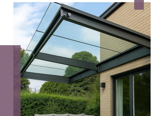 Стеклянные навесы и козырьки в Рузаевке от 12442 руб.