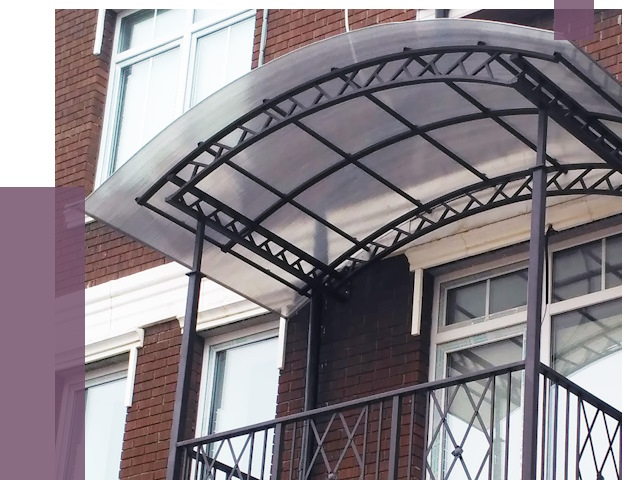 Козырьки над балконом в Рузаевке от 8761 руб.  | ПРОЛЁТ-Рзв