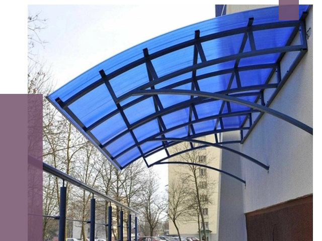 Козырьки из поликарбоната в Рузаевке от 4355 руб. под ключ | ПРОЛЁТ-Рзв