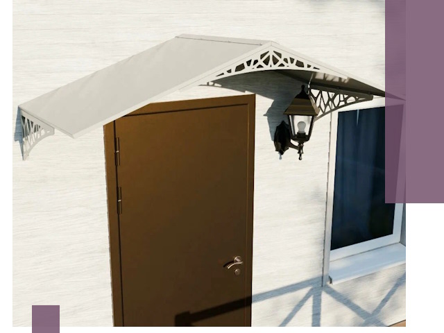 Металлические козырьки на входы и террасы в Рузаевке