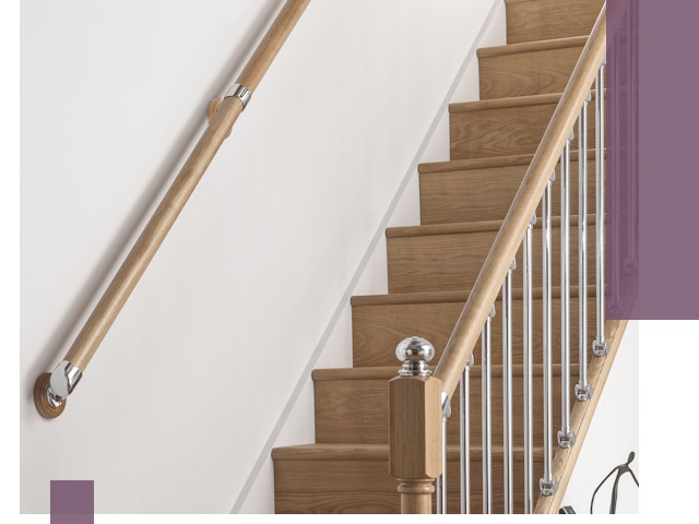 Пристенные поручни из стали и нержавейки под монтаж в Рузаевке